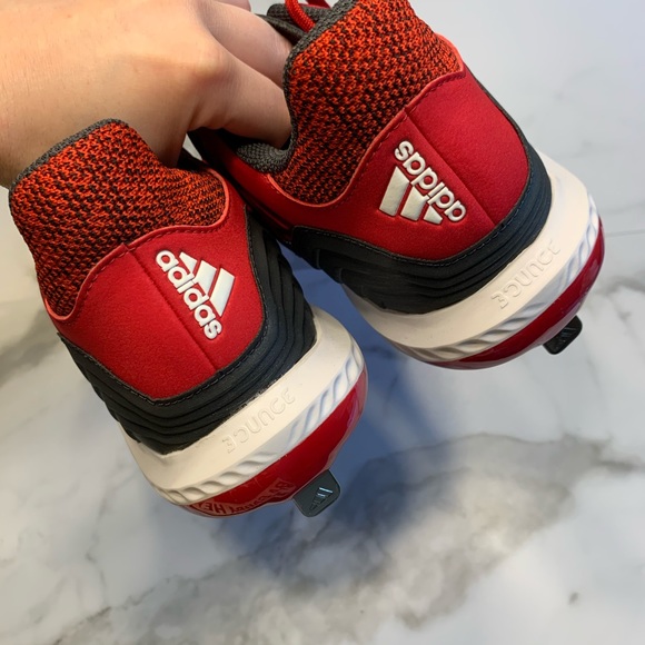 Adidas Baseball Cleats Red Icon Bounce - Picture 7 of 8